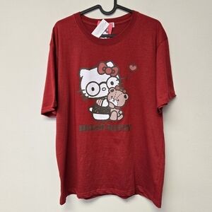 Sanrio Hello Kitty Glasses T-shirt Red XL
